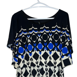 Lori M Collection Geometric Dress Large